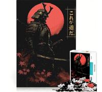 Jigsaw Puzzle for Adults 1000 Pieces Samurai Warrior with Rising Sun Educational Games For Family Fun Artists' Collection Fine Arts 50x75cm