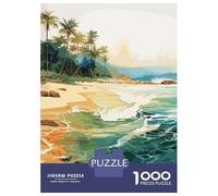 Jigsaw Puzzle for Adults 1000 Pieces Sandy Tropical Beach Day Jigsaw for Adults Relax Games Hand Speed Race Difficult And Challenge 70x50cm/1000pcs