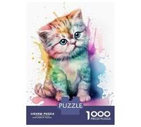 Jigsaw Puzzle for Adults 1000 Pieces Scottish Fold Kitten Jigsaw Puzzle Relax Games Precision Cutting Parent-child Interaction 38x26cm/1000pcs