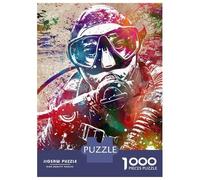 Jigsaw Puzzle for Adults 1000 Pieces Scuba Diver Sport Art Jigsaw Puzzle Brain Teaser Game Stress Reliever Birthday And Unique Gifts 52x38cm/1000pcs