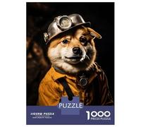 Jigsaw Puzzle for Adults 1000 Pieces Shiba Inu Miner Puzzles for Adults Relax Games Pattern Assembly for Is Ideal As A Gift 52x38cm/1000pcs