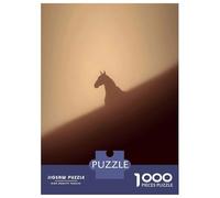 Jigsaw Puzzle for Adults 1000 Pieces Silhouette of A Horse in Fog Jigsaw for Adults Relax Games Hand Speed Race Difficult And Challenge 70x50cm/1000pcs