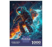Jigsaw Puzzle for Adults 1000 Pieces Skiing Digital Art Adult Jigsaw Puzzle Hands-on Game Pattern Assembly Unique Gifts for Birthday And Christmas 38x26cm/1000pcs