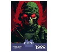 Jigsaw Puzzle for Adults 1000 Pieces Skull Soldier Poster Art Print Puzzle for Adults Relax Games Perfect Decoration Difficult And Challenge 52x38cm/1000pcs