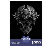 Jigsaw Puzzle for Adults 1000 Pieces Skull with Voodoo Mask Jigsaw Puzzle Relax Games Precision Cutting Parent-child Interaction 70x50cm/1000pcs