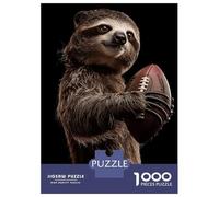Jigsaw Puzzle for Adults 1000 Pieces Sloth American Football Jigsaw Puzzle Brain Teaser Game For Family Fun Parent-child Interaction 52x38cm/1000pcs