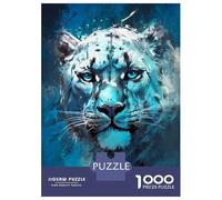 Jigsaw Puzzle for Adults 1000 Pieces Snow Leopard Gaze Teenager Puzzles Fun Games Staycation Kill Time for Is Ideal As A Gift 70x50cm/1000pcs