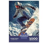Jigsaw Puzzle for Adults 1000 Pieces Snowboarder in Flight Puzzles for Adults Relax Games Pattern Assembly for Is Ideal As A Gift 52x38cm/1000pcs