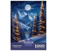 Jigsaw Puzzle for Adults 1000 Pieces Snowy Christmas Village Puzzles for Adults Relax Games Pattern Assembly for Is Ideal As A Gift 70x50cm/1000pcs