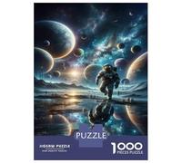 Jigsaw Puzzle for Adults 1000 Pieces Space Exploration Astronaut Journey Jigsaw Puzzle Relaxing Games Wall Decoration Difficult And Challenge 52x38cm/1000pcs