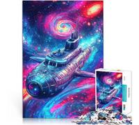 Jigsaw Puzzle for Adults 1000 Pieces Space Submarine Spielzeug Lernspiele Stressabbau einzigartiges Herausforderungsspiel52x38cm