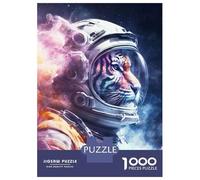 Jigsaw Puzzle for Adults 1000 Pieces Space Tiger Teenager Puzzles Fun Games Staycation Kill Time for Is Ideal As A Gift 52x38cm/1000pcs