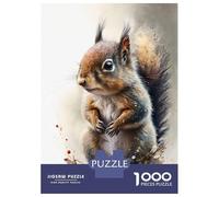 Jigsaw Puzzle for Adults 1000 Pieces Squirrel Watercolor Sketch Jigsaw Puzzle Brain Teaser Game Stress Reliever Birthday And Unique Gifts 38x26cm/1000pcs