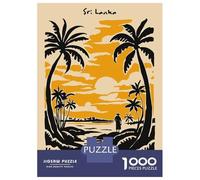 Jigsaw Puzzle for Adults 1000 Pieces, Sri Lanka Pearl of The Indian Ocean Artwork, Creative Leisure Activity, Perfect, Precision Cut Pieces, 38x26cm/1000pcs