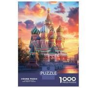 Jigsaw Puzzle for Adults 1000 Pieces St. Basil's Splendor at Sunset Jigsaws for Adults Toy Wall Decor Improve Memory for Is Ideal As A Gift 38x26cm/1000pcs