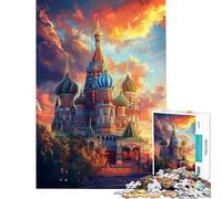 Jigsaw Puzzle for Adults 1000 Pieces St. Basil's Splendor- Toy Intellectual Game Family Games Perfect Decoration Great Gifts And Toys (size 75x50cm)