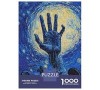 Jigsaw Puzzle for Adults 1000 Pieces Starry Night Hand Graveyard Jigsaws for Adults Toy Wall Decor Improve Memory for Is Ideal As A Gift 52x38cm/1000pcs