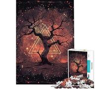 Jigsaw Puzzle for Adults 1000 Pieces Starry Wisdom Tree Puzzle for Adults Relax Games Birthday Present Birthday And Unique Gifts (Size 38x52cm)