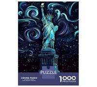 Jigsaw Puzzle for Adults 1000 Pieces Statue of Liberty Print Puzzle for Adults Relax Games Perfect Decoration Difficult And Challenge 70x50cm/1000pcs
