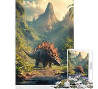 Jigsaw Puzzle for Adults 1000 Pieces Stegosaurus Dinosaur at The Jungle Jigsaw 1000 Piece Fun Games Secret Santa Gifts But Fun And Humorous (50x75cm)