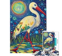 Jigsaw Puzzle for Adults 1000 Pieces Stork in Mosaic Magic 1000 Piece Jigsaw Home Decoration Toys Great Gifts for Games But Fun And Humorous (Size 38x26cm)