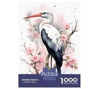 Jigsaw Puzzle for Adults 1000 Pieces Stork Watercolor Jigsaw Puzzle Relaxing Games Difficult Challenge Unique Gifts for Birthday And Christmas 38x26cm/1000pcs