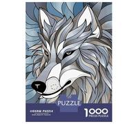 Jigsaw Puzzle for Adults 1000 Pieces Stylized Wolf Portrait Jigsaw for Adults Relax Games Hand Speed Race Difficult And Challenge 52x38cm/1000pcs