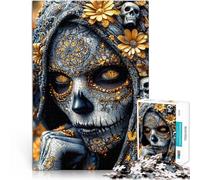 Jigsaw Puzzle for Adults 1000 Pieces Sugar Skull Woman~ pädagogische Herausforderung Verbessern Sie das Gedächtnis75x50cm