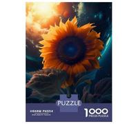 Jigsaw Puzzle for Adults 1000 Pieces Sunflower Earth Sun Moon Jigsaw for Adults Relax Games Hand Speed Race Difficult And Challenge 38x26cm/1000pcs