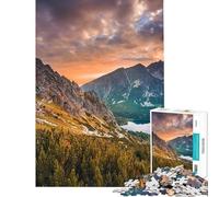 Jigsaw Puzzle for Adults 1000 Pieces Sunset Panorama in High Tatras Mountains Adult Jigsaw Puzzle Family Game Pattern Assembly Birthday And Unique Gifts (Size 38x52cm)