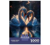 Jigsaw Puzzle for Adults 1000 Pieces Sunset Swan Love Teenager Puzzles Fun Games Analysis And Logic Difficult And Challenge 70x50cm/1000pcs