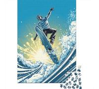 Jigsaw Puzzle for Adults 1000 Pieces Surfing Adventure Wave Riding Fun Adult Jigsaw Puzzle Hands-on Game Pattern Assembly Unique Gifts for Birthday And Christmas 52x38cm/1000pcs