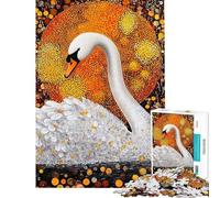 Jigsaw Puzzle for Adults 1000 Pieces Swan's Golden Glow Jigsaw 1000 Piece Fun Games Secret Santa Gifts But Fun And Humorous (Size 38x26cm)