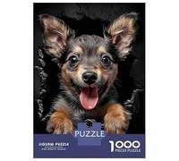 Jigsaw Puzzle for Adults 1000 Pieces, Swedish Vallhund Artwork, Mindfulness Activity, Idea, Durable Puzzle Pieces, 52x38cm/1000pcs