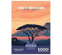 Jigsaw Puzzle for Adults 1000 Pieces Table Mountain Sunset Adult Puzzles Relaxing Games Wall Decoration Unique Gifts for Birthday And Christmas 38x26cm/1000pcs