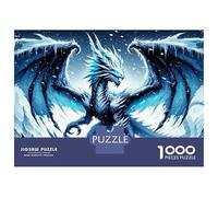 Jigsaw Puzzle for Adults 1000 Pieces, The Blizzard Dragon Artwork, Relaxing Puzzle Experience, Christmas Puzzle Collection, Premium Puzzle Pieces, 38x26cm/1000pcs
