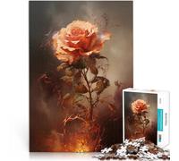 Jigsaw Puzzle for Adults 1000 Pieces The Faded Rose Made of wood for and 14 years and over Parent-child interaction Interesting Stress Reduction Gifts。size：50x75cm/19.68x29.52inch