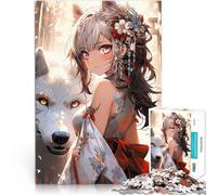 Jigsaw Puzzle for Adults 1000 Pieces The girl and the wolf Handgeschwindigkeitswettbewerb Lustiges Geschenk38x26cm