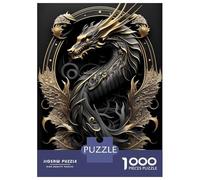 Jigsaw Puzzle for Adults 1000 Pieces The King Dragon Emperor Jigsaw for Adults Relax Games Hand Speed Race Difficult And Challenge 38x26cm/1000pcs