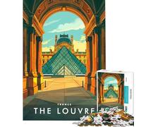 Jigsaw Puzzle for Adults 1000 Pieces The Louvre France Brain Teaser Game Challenging Game Toys Funny Gifts Staycation Kill Time (size 38x26cm)