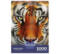 Jigsaw Puzzle for Adults 1000 Pieces Tiger Eyes Teenager Puzzles Fun Games Analysis And Logic Difficult And Challenge 52x38cm/1000pcs
