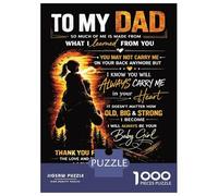 Jigsaw Puzzle for Adults 1000 Pieces To My Dad From Daughter Sentimental Gift Jigsaw Puzzle Brain Teaser Game For Family Fun Parent-child Interaction 52x38cm/1000pcs