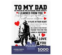 Jigsaw Puzzle for Adults 1000 Pieces To My Dad Ill Always Be Puzzle for Adults Family Game Improve Memory Parent-child Interaction 70x50cm/1000pcs