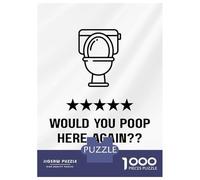 Jigsaw Puzzle for Adults 1000 Pieces Toilet Review Would You Poop Here Jigsaw Puzzle Brain Teaser Game For Family Fun Parent-child Interaction 70x50cm/1000pcs