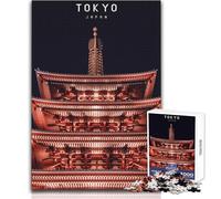 Jigsaw Puzzle for Adults 1000 Pieces Tokyo Beautiful Design Game A Work of Art Gift For Birthdays Size 38x52cm