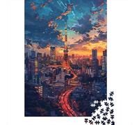 Jigsaw Puzzle for Adults 1000 Pieces Tokyo Tower Sunset Puzzles for Adults DIY Toys Perfect Decoration Birthday And Unique Gifts 38x26cm/1000pcs