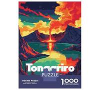 Jigsaw Puzzle for Adults 1000 Pieces, Tongariro National Park Artwork, Indoor Entertainment, for Puzzle Lovers, Durable Puzzle Pieces, 52x38cm/1000pcs