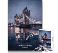Jigsaw Puzzle for Adults 1000 Pieces Tower Bridge Beautiful Design Game A Work of Art Gift For Birthdays Size 50x75cm