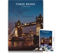 Jigsaw Puzzle for Adults 1000 Pieces Tower Bridge Beautiful Design Game A Work of Art Gift For Birthdays Size 38x26cm