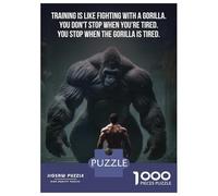 Jigsaw Puzzle for Adults 1000 Pieces Training Vs Fight Gorilla Puzzle for Adults Family Game Improve Memory Parent-child Interaction 70x50cm/1000pcs